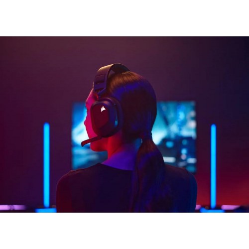 Gaming headset trådløst - Corsair HS80 RGB, over‑ear