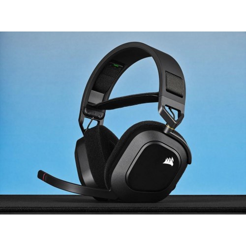 Gaming headset trådløst - Corsair HS80 RGB, over‑ear