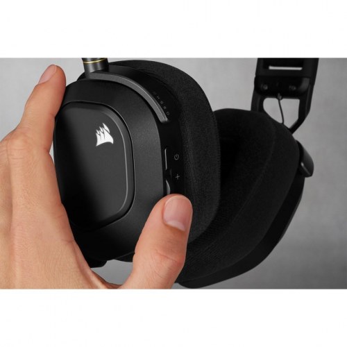 Gaming headset trådløst - Corsair HS80 RGB, over‑ear