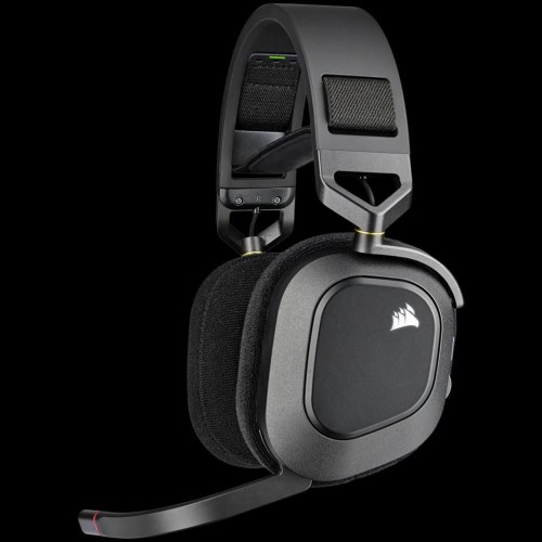 Gaming headset trådløst - Corsair HS80 RGB, over‑ear