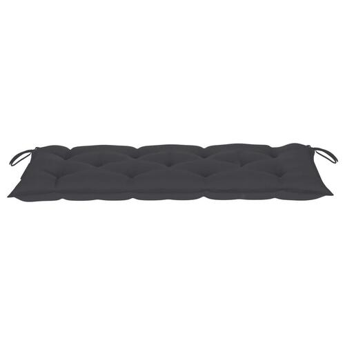 Foldbar havebænk med hynde 118 cm bambus