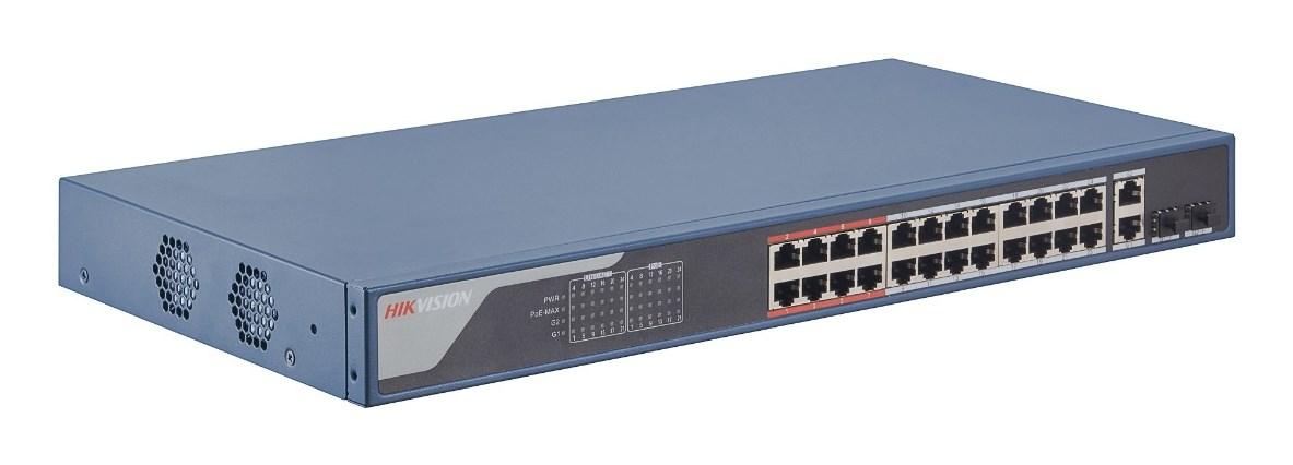PoE switch Hikvision DS-3E1326P-EI(B) – 24x Fast Ethernet, 2x SFP, Managed