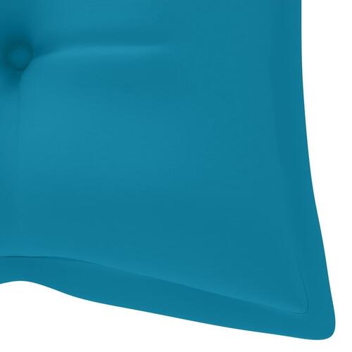 Foldbar havebænk med hynde 118 cm bambus