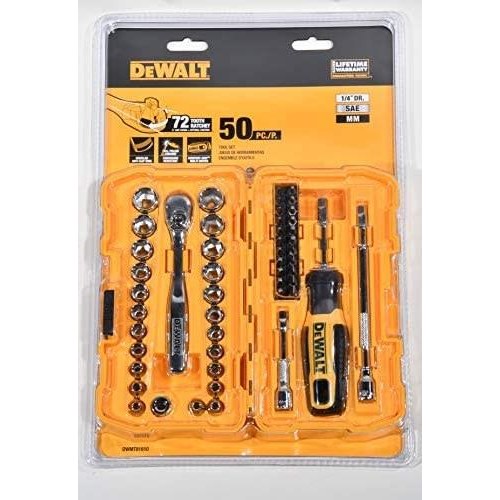 Topnøglesæt DeWALT DWMT81610-0 – skraldenøgle, toppe og bits