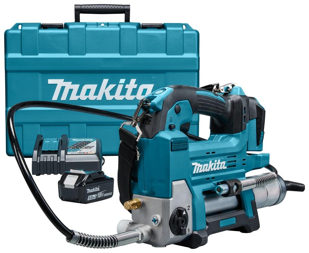 Fedtpistol Makita DGP180RT 18 V med batteri og lader billede
