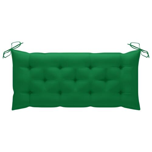 Foldbar havebænk med hynde 118 cm bambus