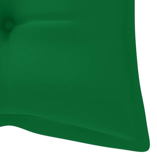 Foldbar havebænk med hynde 118 cm bambus