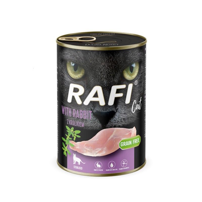Vådfoder til kat – Dolina Noteci RAFI med kanin, 400 g