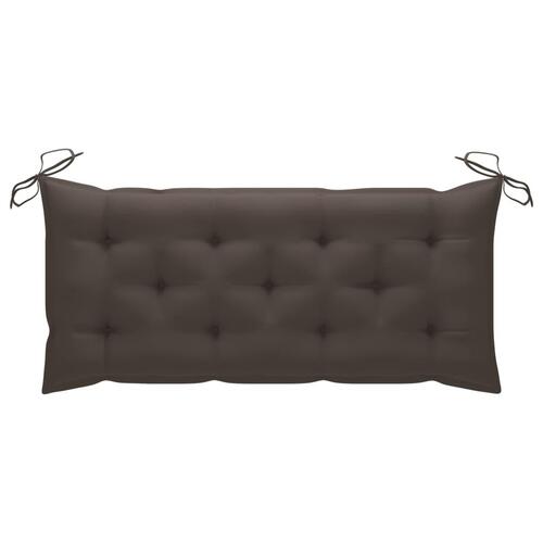 Foldbar havebænk med hynde 118 cm bambus