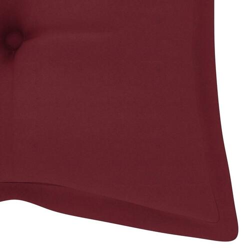 Foldbar havebænk med hynde 118 cm bambus