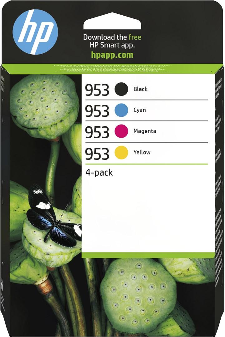 Blækpatroner HP 953 – 4-pack (sort, cyan, magenta, gul)