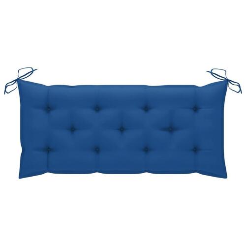 Foldbar havebænk med hynde 118 cm bambus