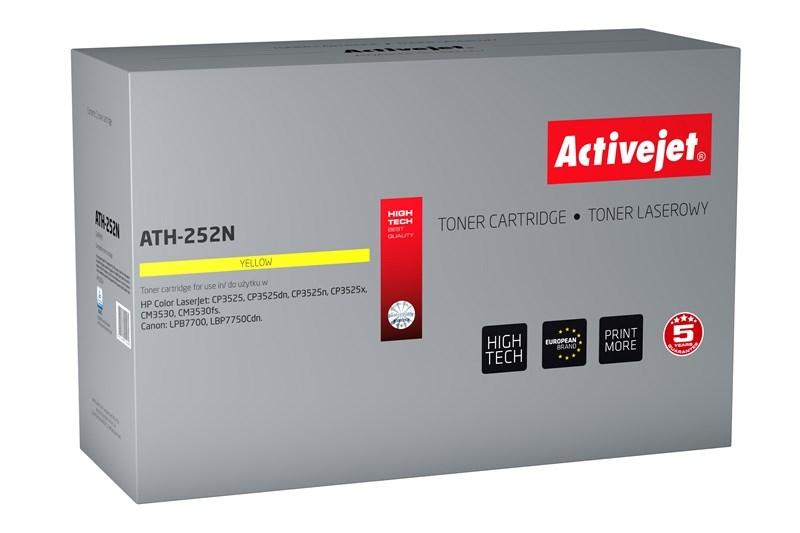 Toner til laserprinter Activejet ATH-252N – gul, kompatibel med HP 504A CE252A / Canon CRG-723Y, 7.000 sider