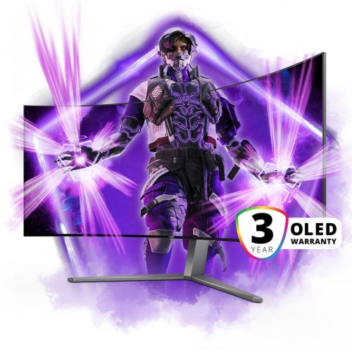 Gaming skærm AOC AGON PRO 45" OLED, 3440×1440, 240 Hz, buet 800R – sort