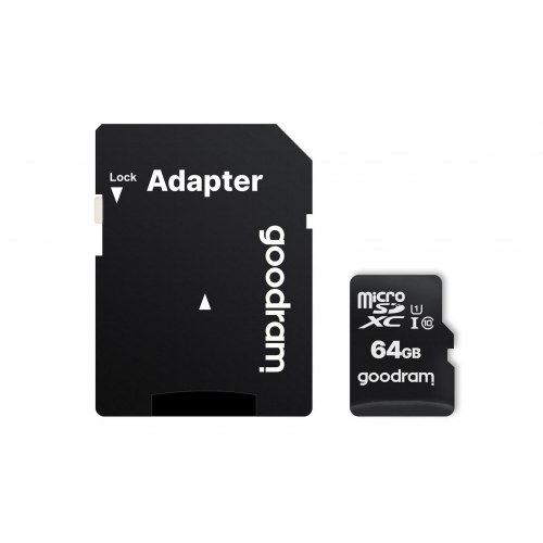 Hukommelseskort MicroSDXC 64 GB – Goodram Class 10 UHS-I (med SD-adapter)