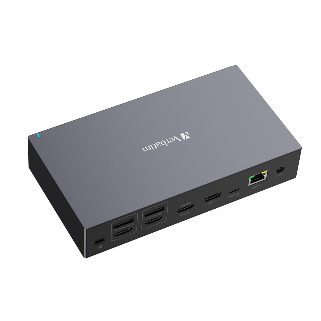 Dockingstation USB-C 3.2 Gen 1 - Verbatim CDS-17, sort/grå billede