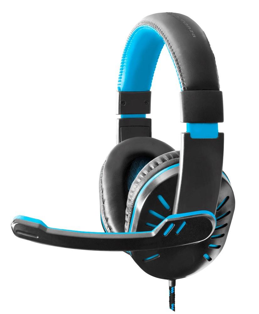 Gaming headset Esperanza EGH330B - kablet, sort/blå, hovedbøjle billede