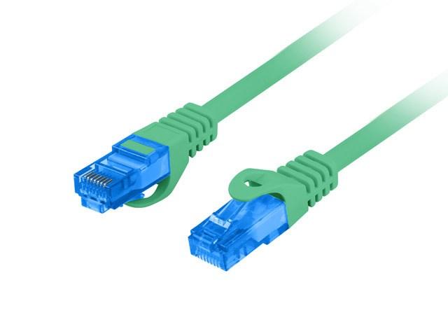 Netværkskabel Cat 6a - Lanberg patchcord 0,5 m, grøn, LSZH billede