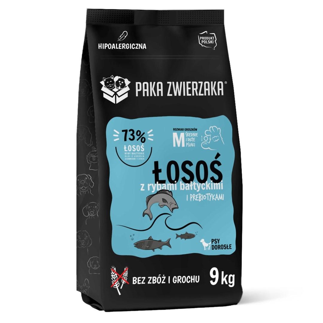 Hundefoder tørfoder PAKA ZWIERZAKA laks & Østersø-fisk M – 9 kg