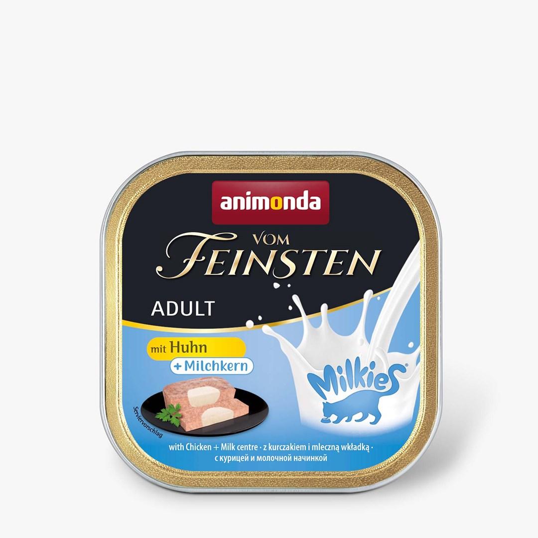 Vådfoder til kat – animonda Vom Feinsten Adult Milkies med kylling og mælke-fyld, 100 g