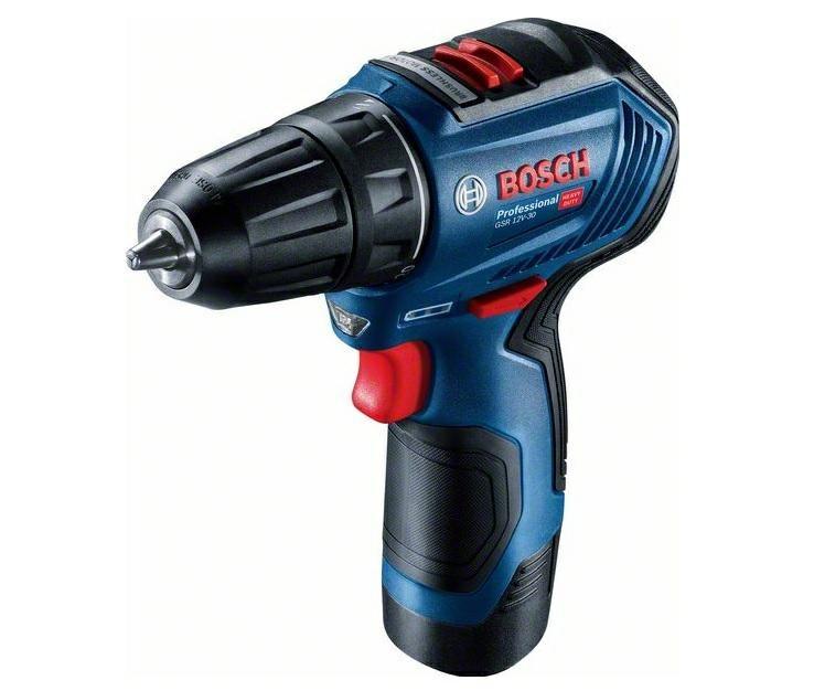 Skruemaskine Bosch GSR 12V-30 – 2x2,0 Ah, 30/17 Nm, børsteløs, inkl. kuffert billede
