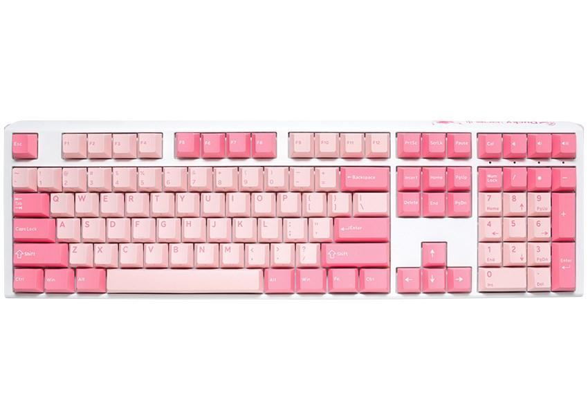 Ducky One 3 Gossamer Pink, Fuld størrelse (100 %), Ledningsført, USB, Mekanisk, Lyserød, Hvid