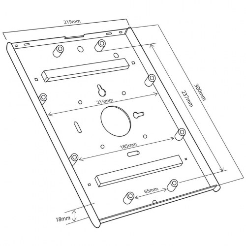 Tablet holder med lås – Maclean MC-677 bordstander til iPad 2/3/4/Air, hvid