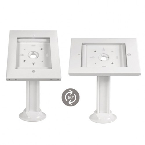 Tablet holder med lås – Maclean MC-677 bordstander til iPad 2/3/4/Air, hvid