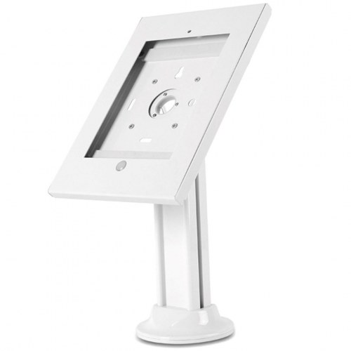 Tablet holder med lås – Maclean MC-677 bordstander til iPad 2/3/4/Air, hvid