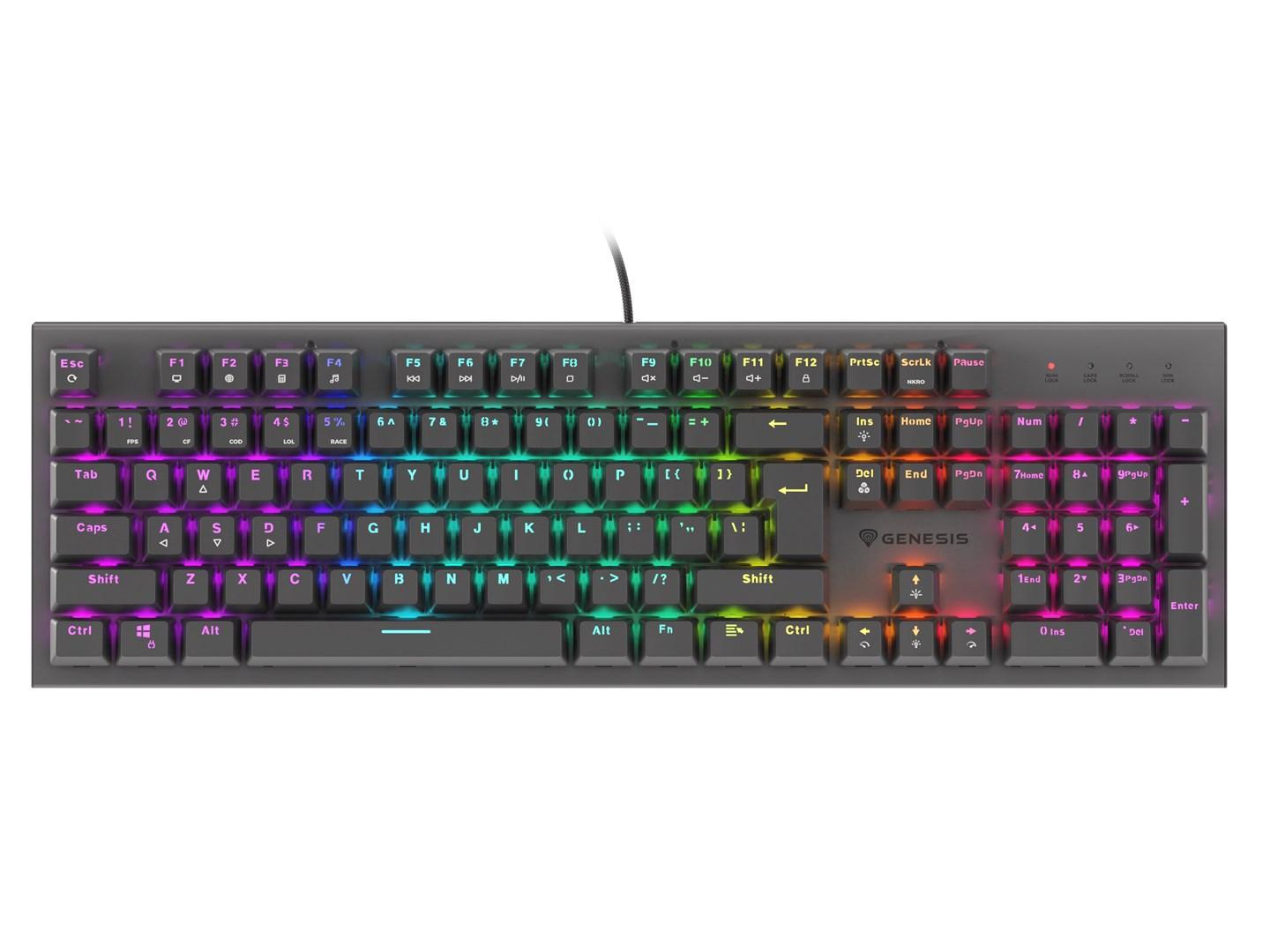 Gaming tastatur GENESIS Thor 303 RGB – mekanisk, fuld størrelse
