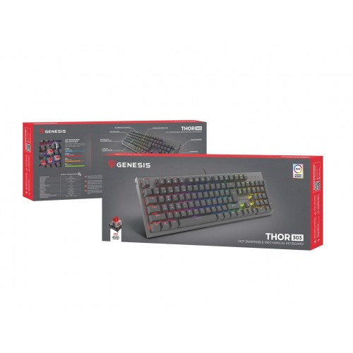 Gaming tastatur GENESIS Thor 303 RGB – mekanisk, fuld størrelse