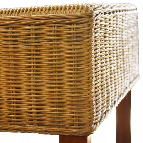 Spisebordsstole 6 stk. naturlig rattan brun