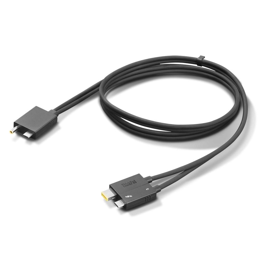 Thunderbolt 4 kabel – Lenovo, 0,7 m, 40 Gbit/s, sort