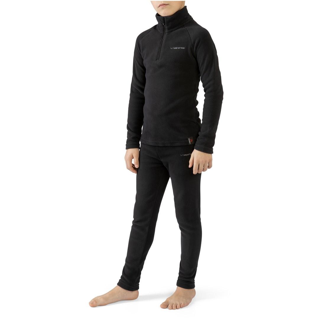 Termoundertøj til børn - Viking Arctis sæt, Polartec, 114-116 cm, sort