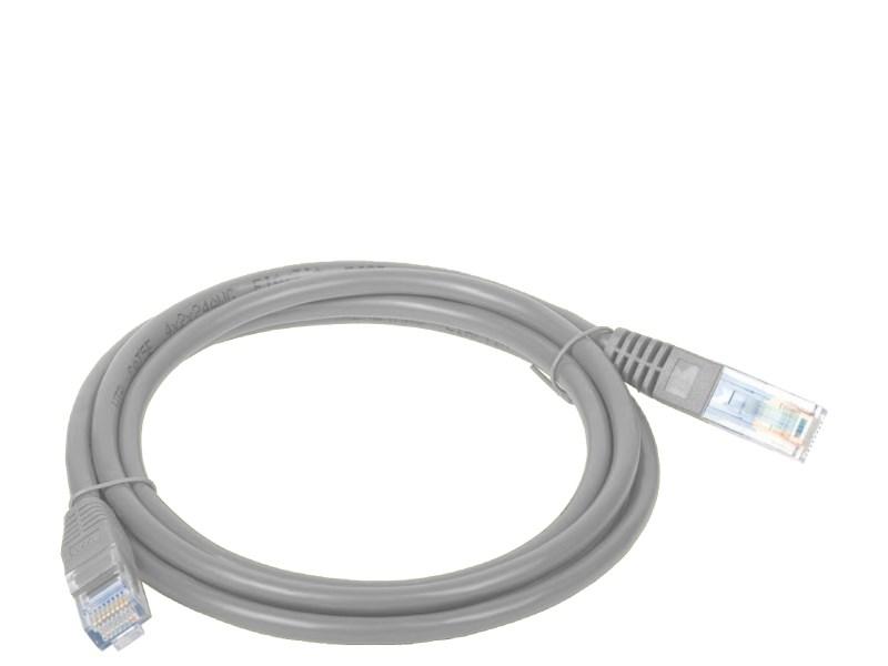 Netværkskabel Cat5e 10 m - Alantec, grå, U/UTP, RJ‑45