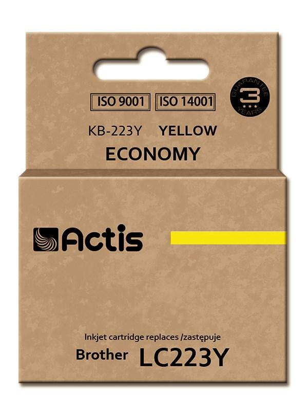 Blækpatron til Brother – Actis KB-223Y, gul, 10 ml (erstatter LC223Y)