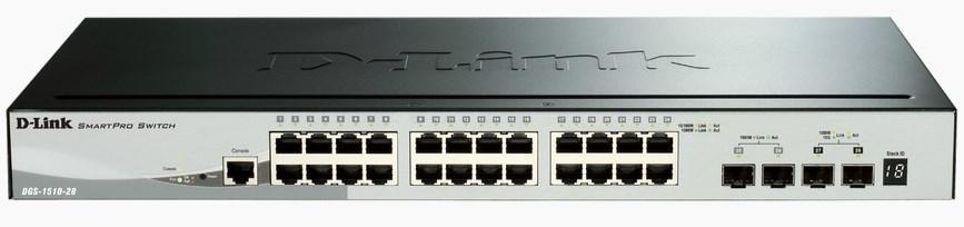 Netværksswitch D-Link DGS-1510 Managed L3 Gigabit, sort billede