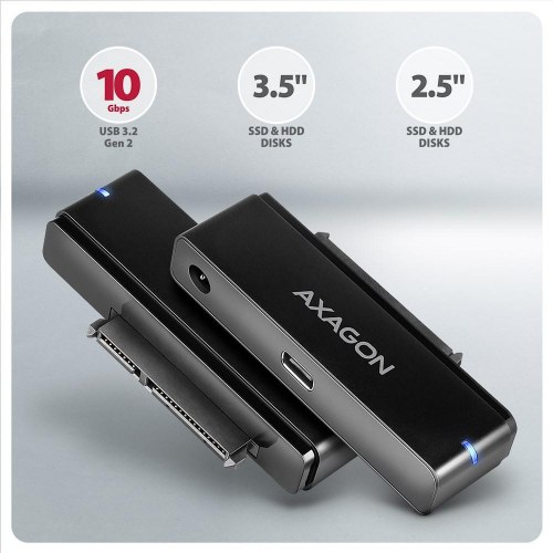 USB-C harddisk-adapter 10 Gbit/s til 2,5"/3,5" SATA – AXAGON FAST PORT X