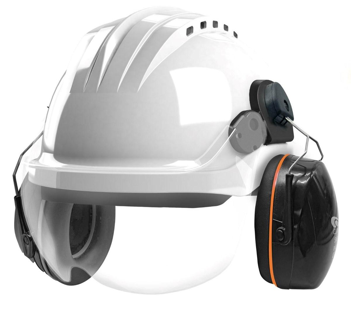 Sikkerhedshjelm med visir - CURRO-VISOR, hvid billede