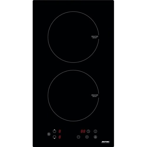 Induktionskogeplade MPM 30 cm - 2 zoner, touch og timer