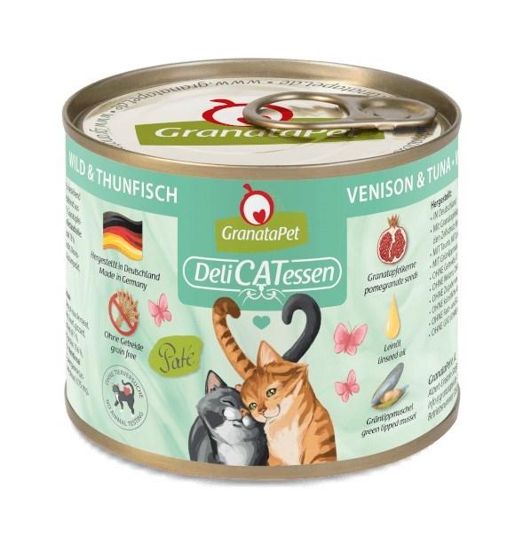 Vådfoder til kat – GranataPet DeliCATessen hjort & tun, 200 g