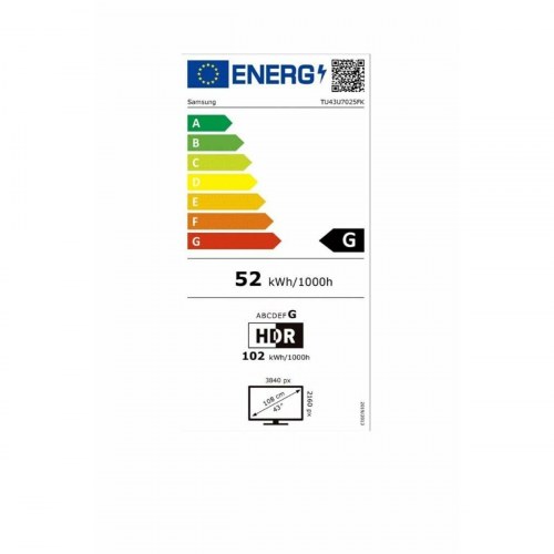 TV 43" 4K Ultra HD Samsung Crystal UHD (TU43U7025)