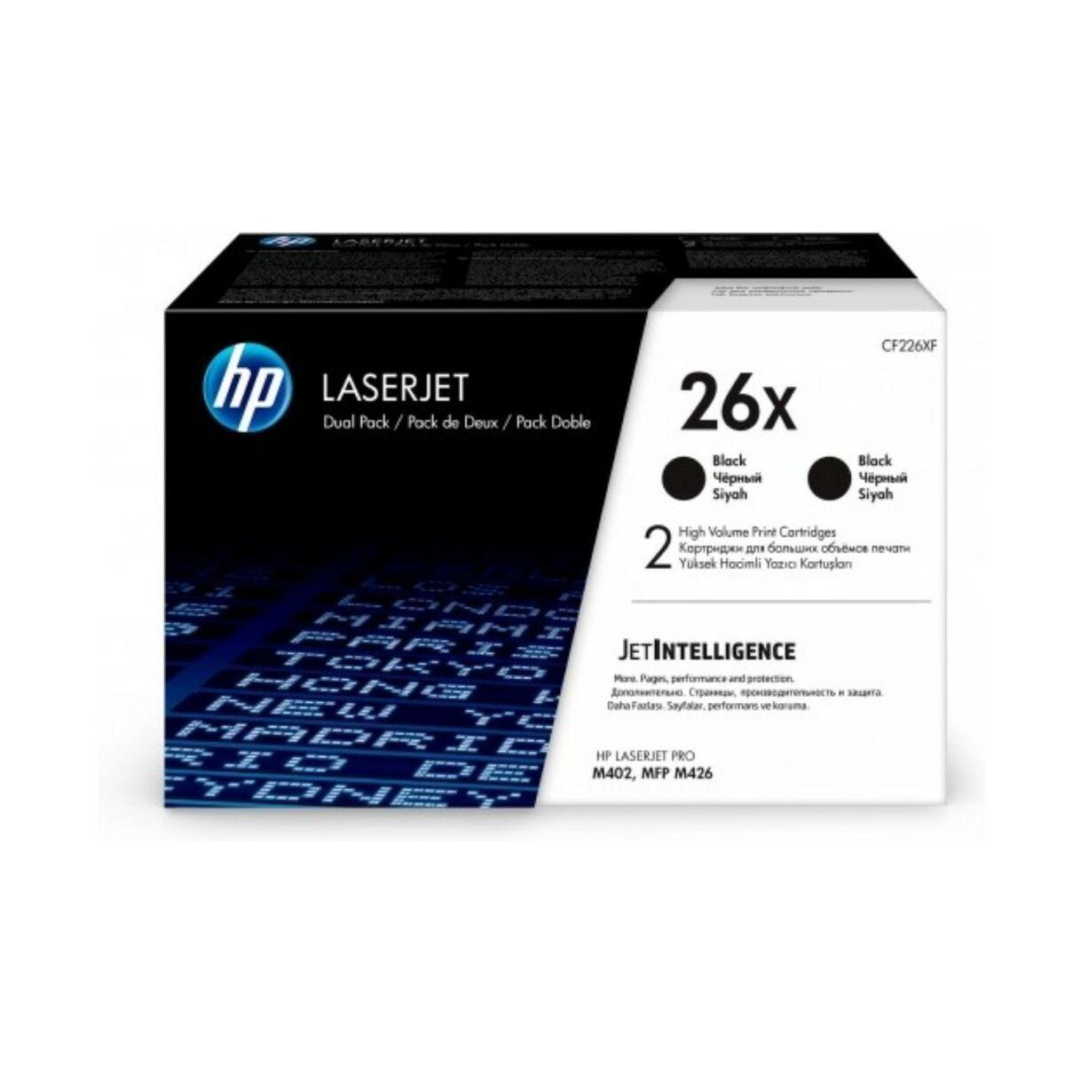 Toner HP LaserJet 26X sort - original dobbeltpakke (CF226XD)