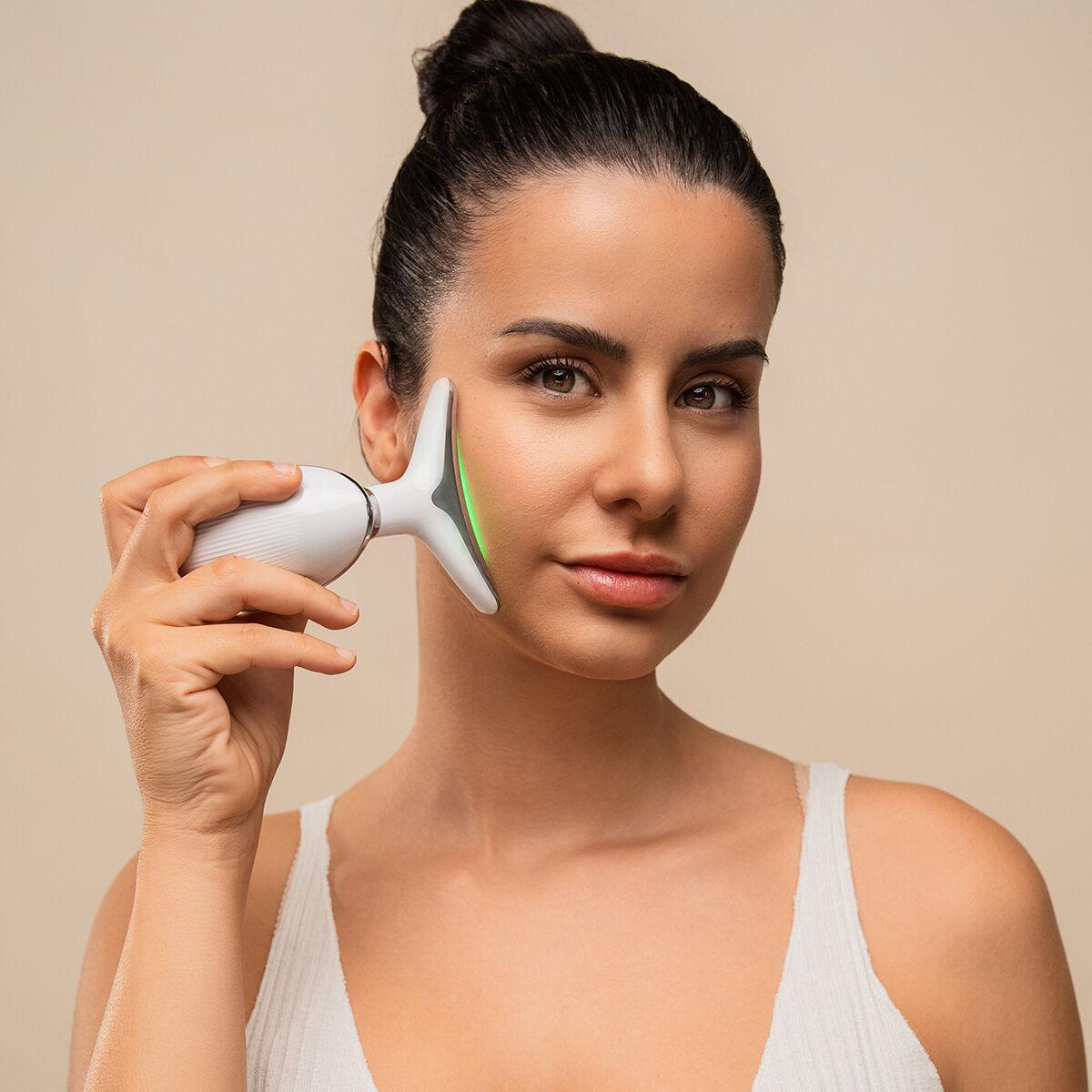 Elektrisk Ansigts- og Halsopstrammende Massager med LED, EMS og Varme Selora