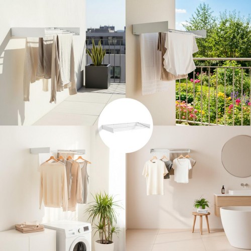 Tørrestativ til væg - Dryva 100, foldbart og udtrækkeligt