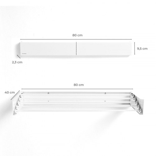 Tørrestativ væg - Dryva 80, foldbart og udtrækkeligt