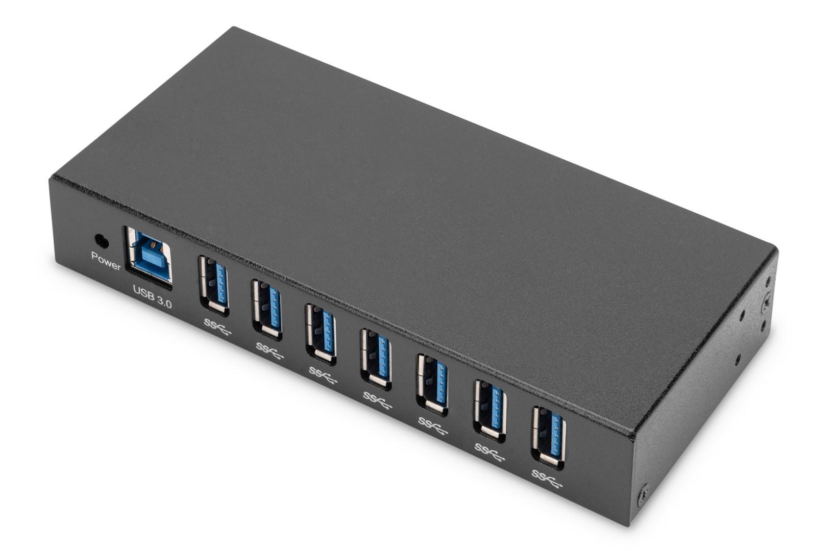 DIGITUS - hub - industrial line - 7 ports USB hub - USB 3.2 - 7 ports - Sort
