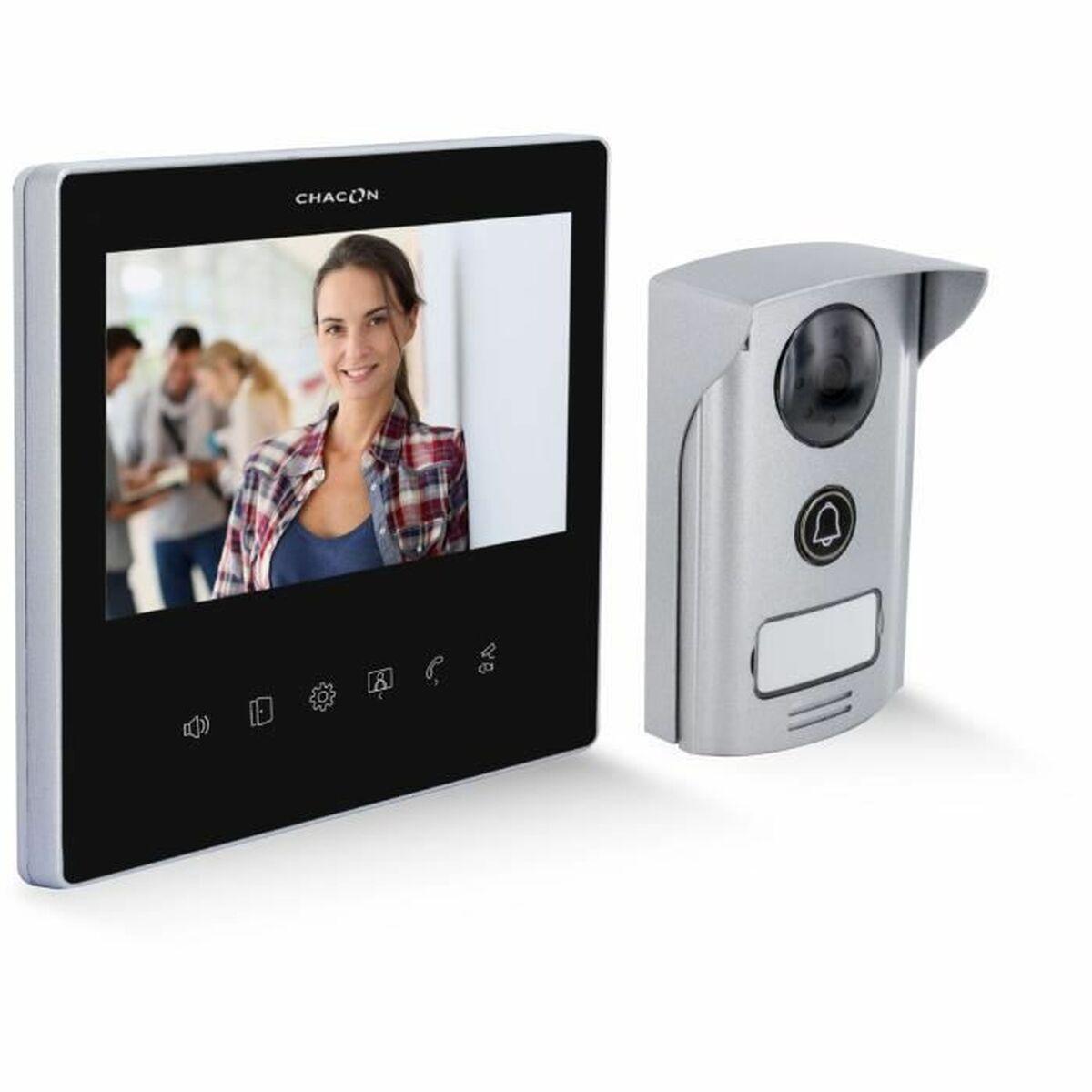 Dørtelefon med videomonitor Chacon 34864 - sort, 17,8 cm LCD