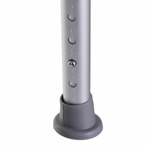 Badestol med ryglæn og armlæn – Timago, justerbar, grå/hvid