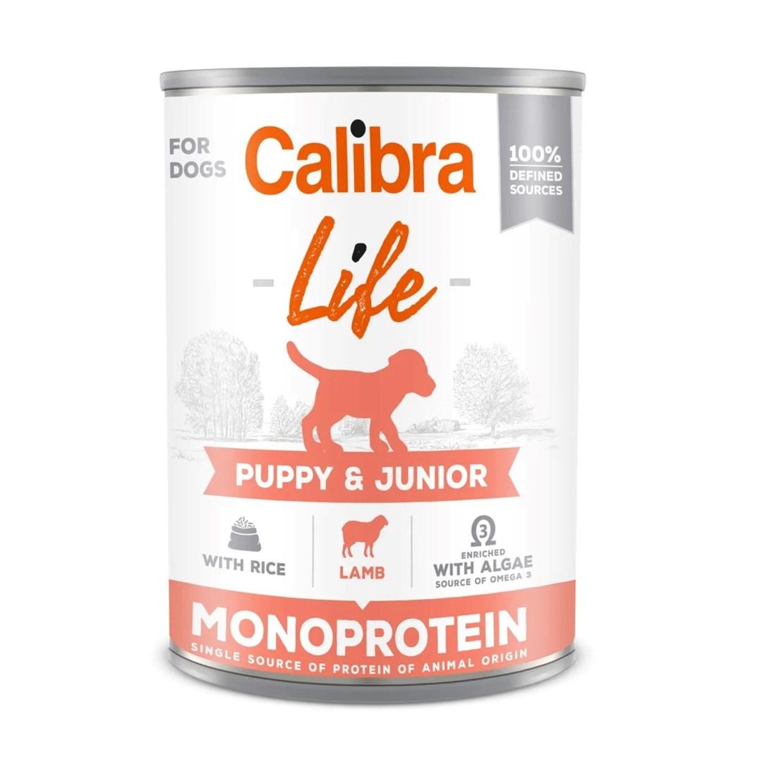 Hundefoder vådfoder Calibra Life Puppy & Junior lam & ris 400 g
